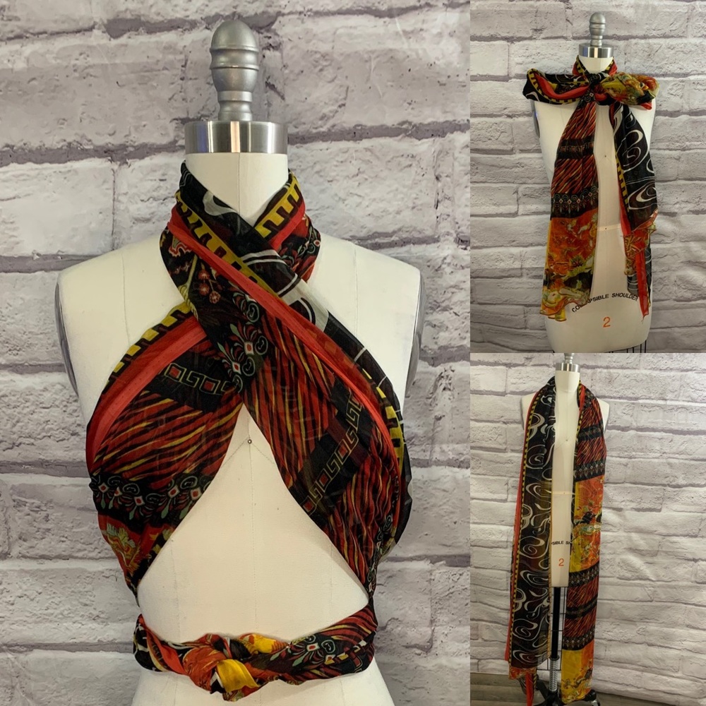 Multicolored Long Printed Scarf🧣